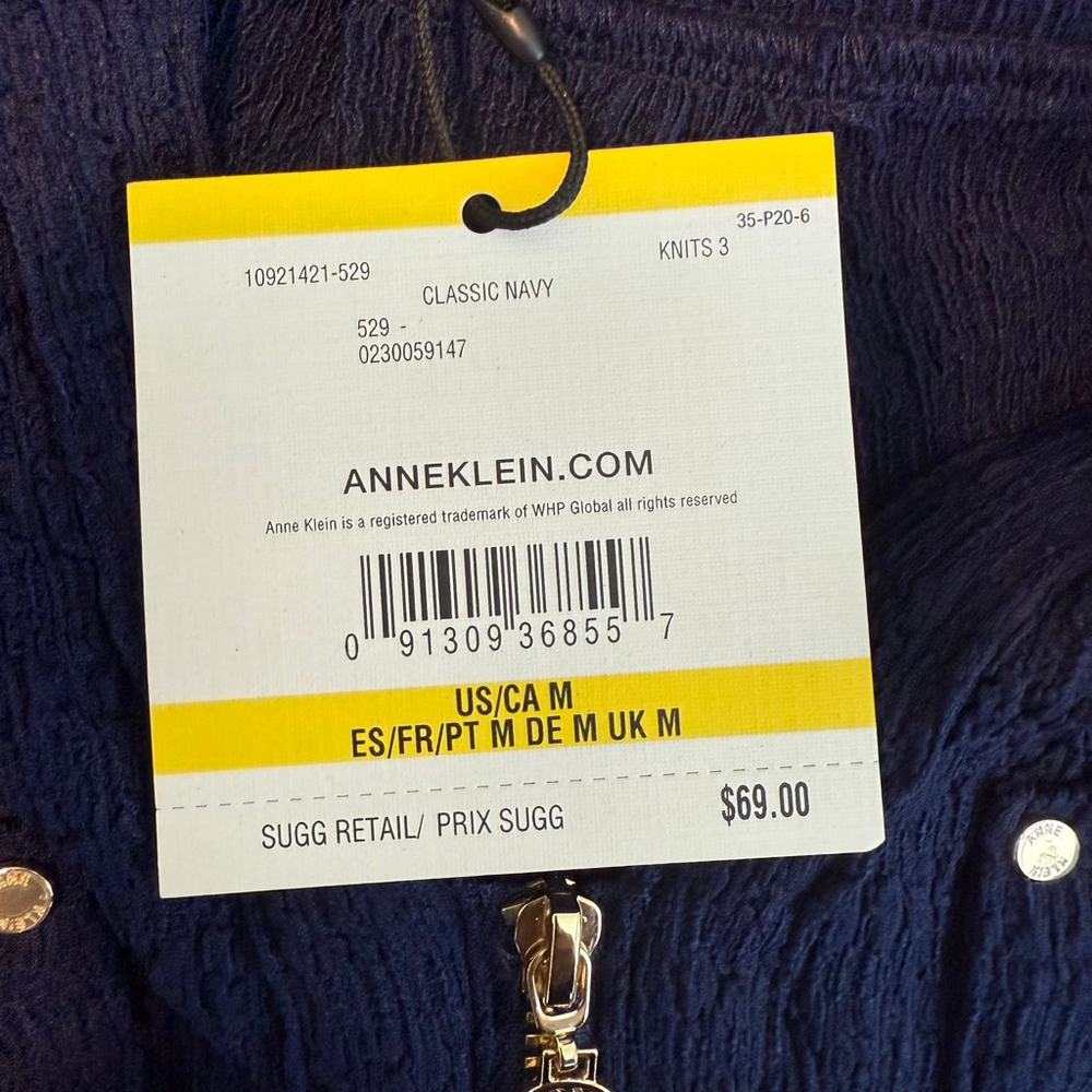 Women's Anne Klein Top, Size Unspecified, Blue - Picture 11 of 12